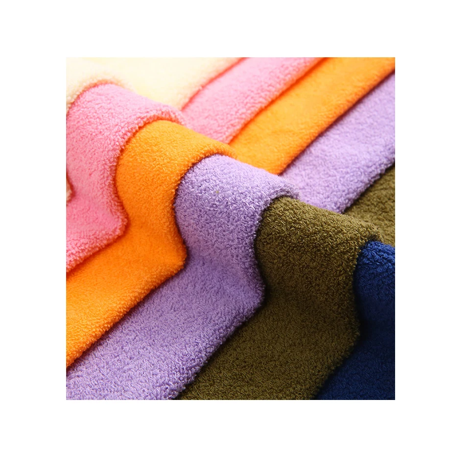 One Sided Terry Towelling Fabric 80 Cotton 20 Polyester Knitting Manufacture Soft Bath Cotton Terry Towel Fabric By The Yard