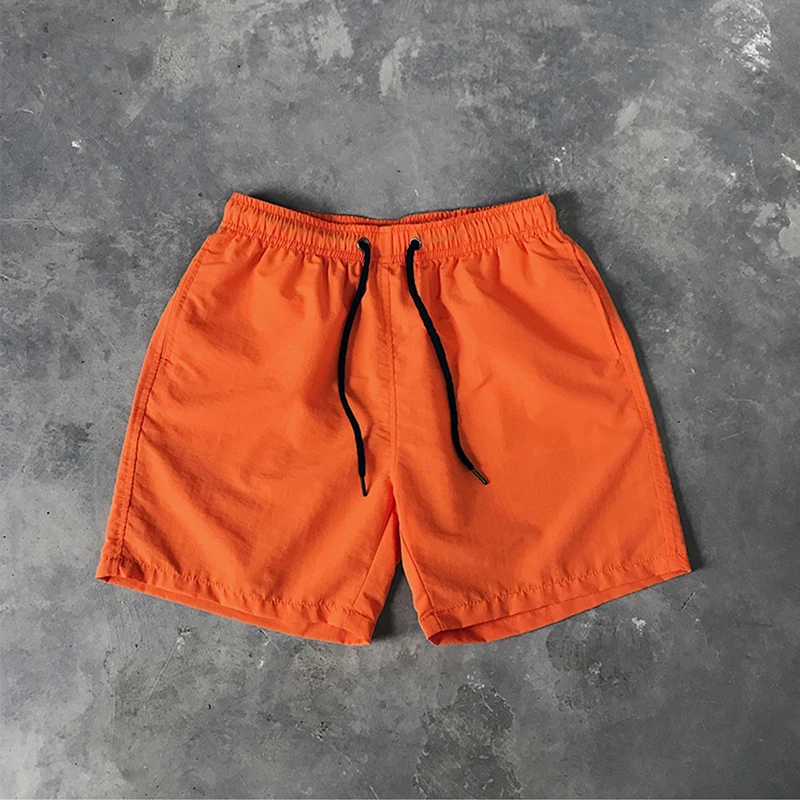 Wholesale Summer Custom Logo Print Men Summer Solid Color Beach Sports Short Pants Mens Swim Shorts