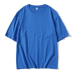 High Quality Basic Tshirt Bulk Blank T Shirts Streetwear Custom Tshirt Design Black White Oversized T Shirt For Printing