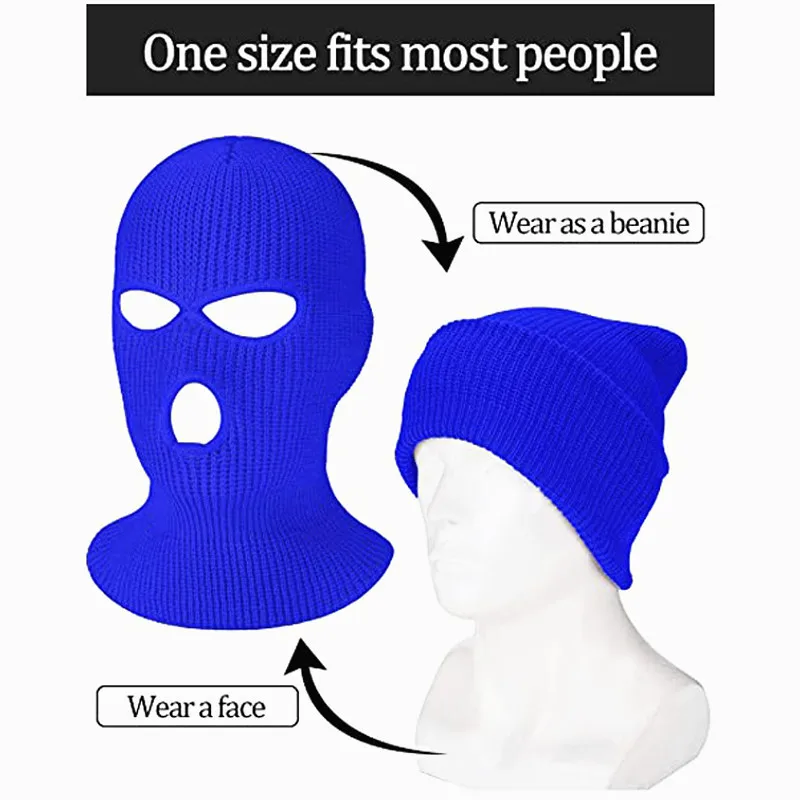 wholesale Tactical Mask 3 Hole Full Face Mask Ski Mask Winter Cap Balaclava Motorbike Motorcycle Helmet Full facemask
