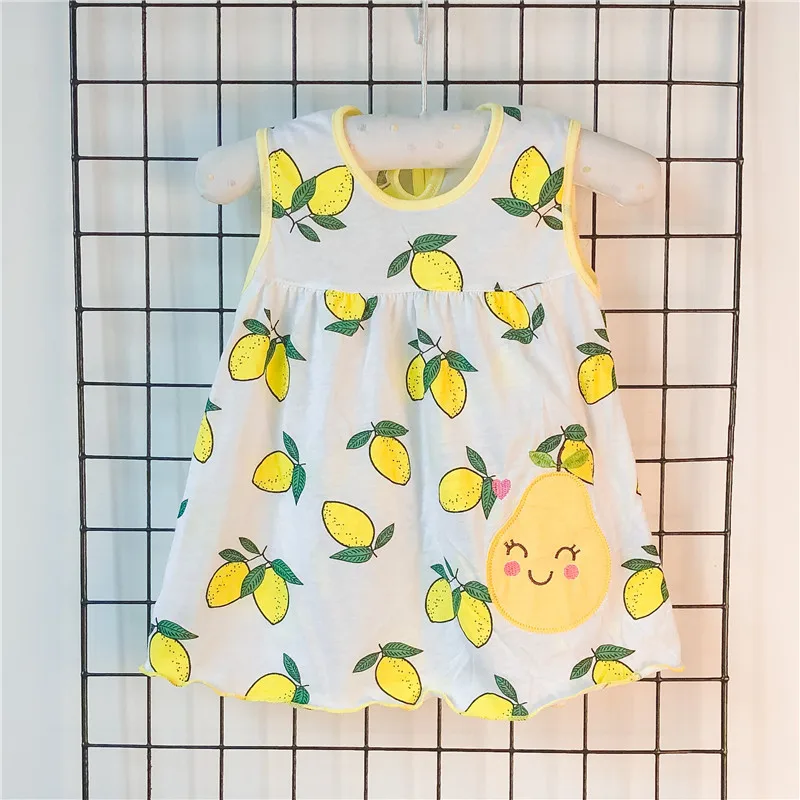 
over 30color 0-1year Summer 100% cooton Baby Dress /girl baby Sleeveless flower print dress clothes toddle baby girl Dress 