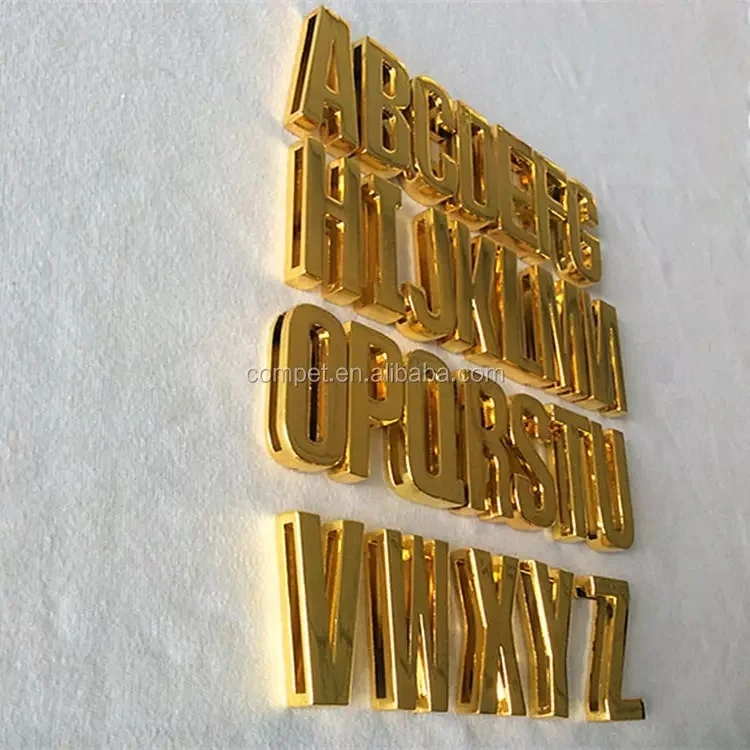 DIY jewelry selling 30mm gold glossy slide letter