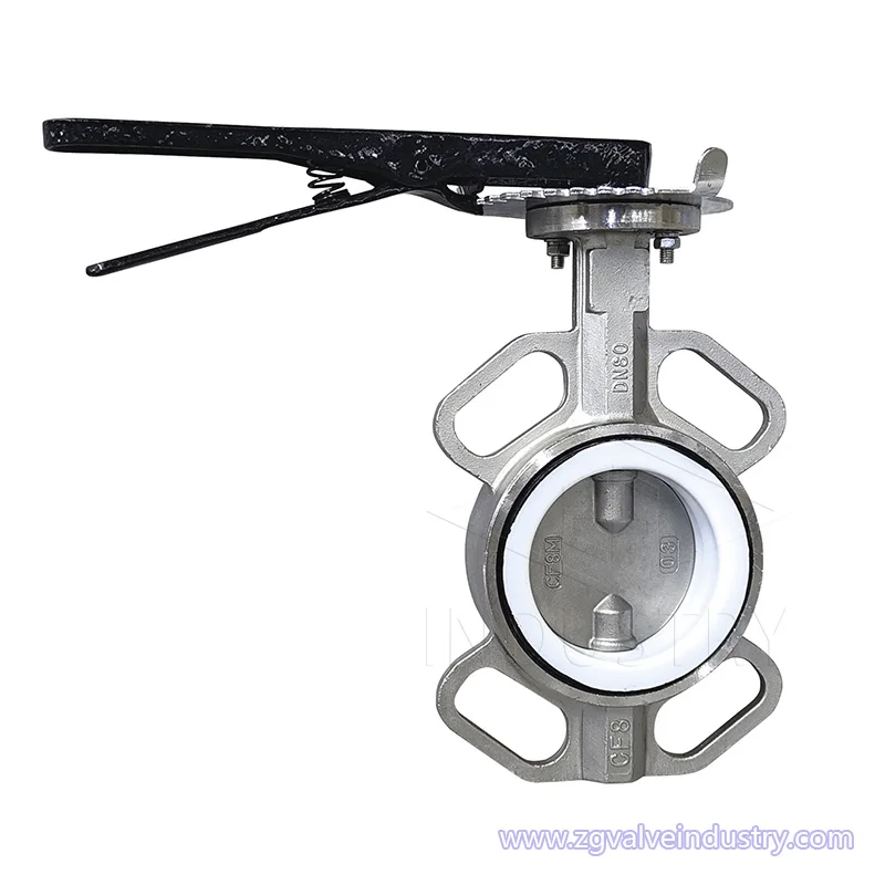 Hot Sale Butterfly Valve Stainless Steel Aluminium Single Flanged Pneumatic Actuator DN150 Powder Butterfly Valve For Silo