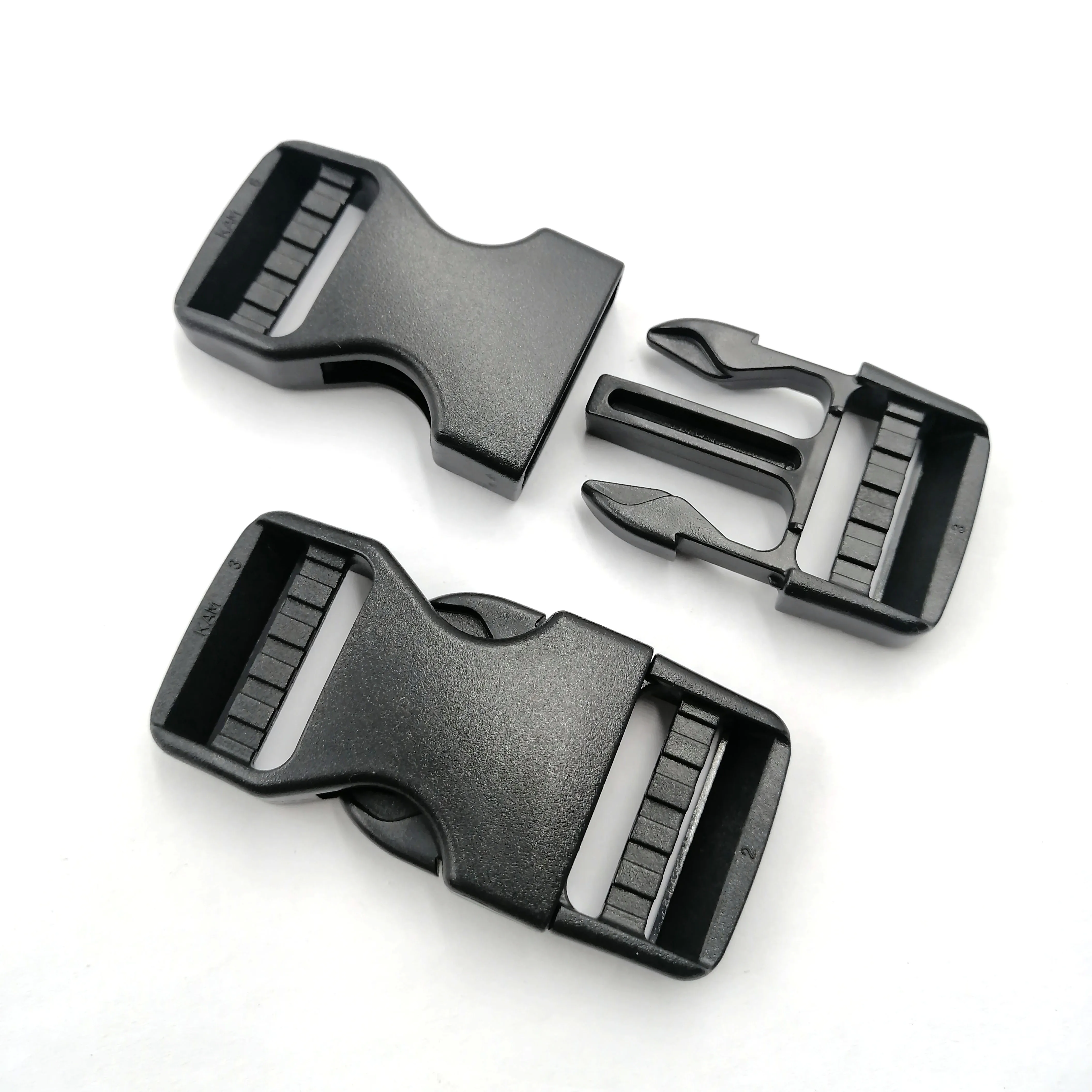 Dual Adjustable Plastic Buckles No Sewing Quick Cam Lock Side Release Buckles for Webbing Belt Dog Collars