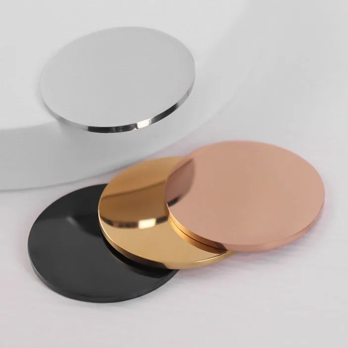 25 mm 30 mm Stainless steel 304 Round blank polished coin 18 k solid plate flat steel Mirror finish Disc