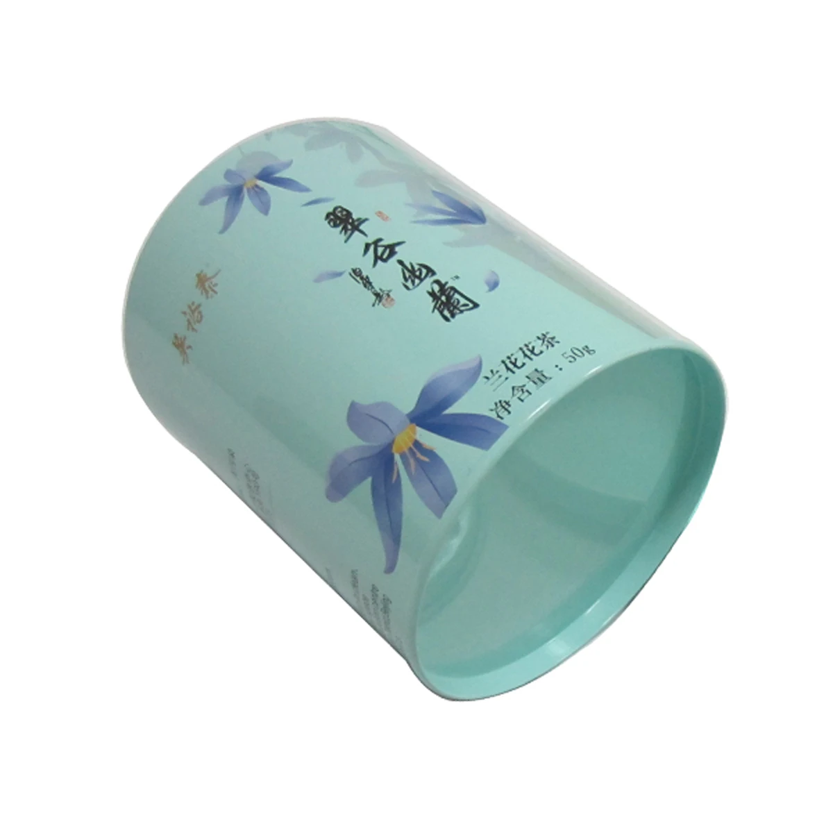 Металлическая жестяная банка с двойной крышкой