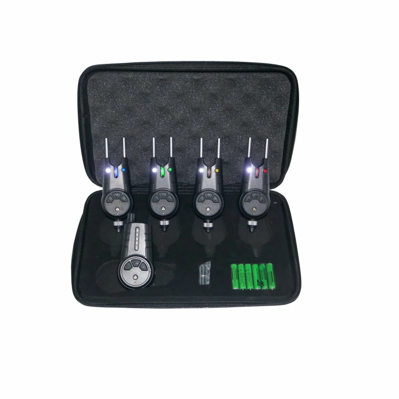 Factory Price Stock Available Carp Fishing Bite Alarm JZH-RFS680 4+1 set