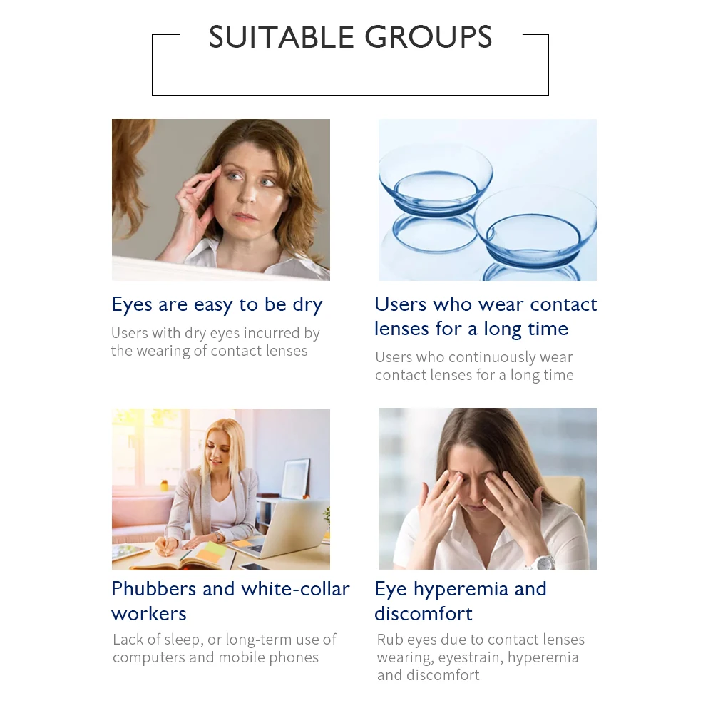 EllieCoo Sodium Hyaluronate Eye Care Solution Eyedrop Crystal Moisturizing Dry Eyes Drops