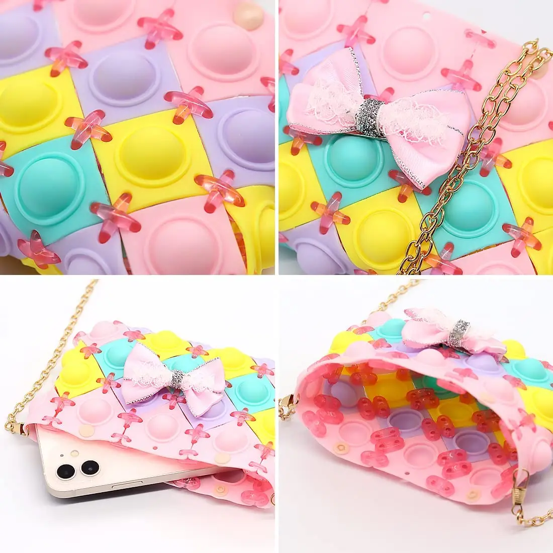 Пузырьковая сумка через плечо с эффектом «сделай сам», Сумочка через плечо для девушек, школьные принадлежности, сувениры для вечеринок, M3376