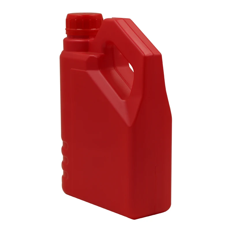 High quality 1L red color empty gasoline engine oill bottle Hdpe Plastic Bottle For Machine Oil plastic motor oil bottle