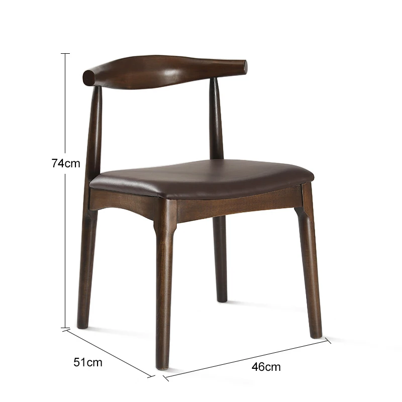 New Classical Leather Wooden Restaurant Dining Room Chairs Dinning Chair