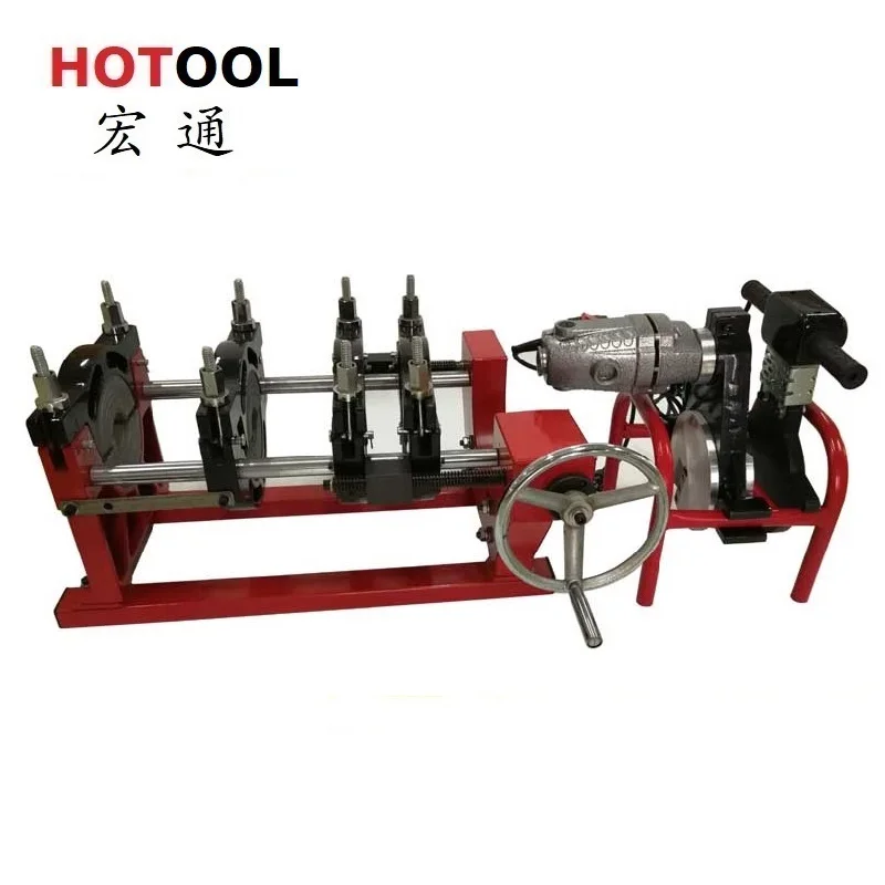 63-160mm hdpe manual pipe butt fusion welding machine bolt drive 2 terminal clamps