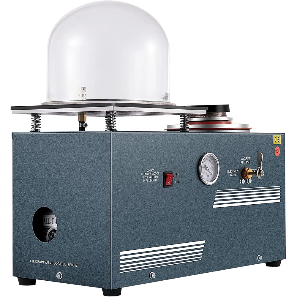 2L вакуумный инвестиции литье машина 1/2 HP, 3 куб ФТ/мин для выплавляемый модельный состав литьё комбинации 2L лаков для ногтей с 9 \
