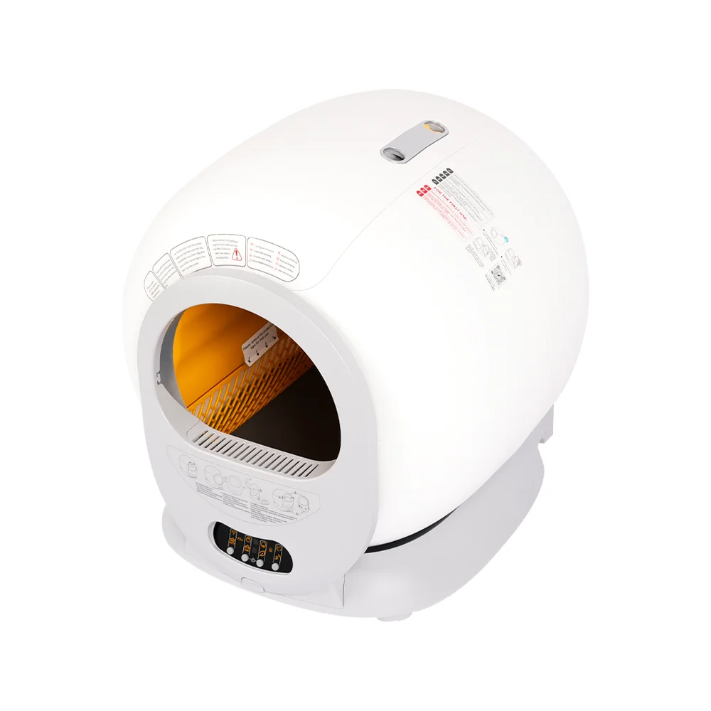 Easy Cleaning Large Space Smart Pet Robot Cat Litter Box New Fashion Design Low Noise App Wifi Smart Automatic Cat Litter Box