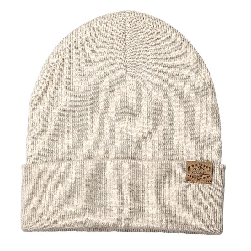 Winter Beanie Knit Hat for Men and Women Custom Merino Wool Ribbed Cap Warm and Soft Stylish Toboggan Skull Cap for Cold Weather