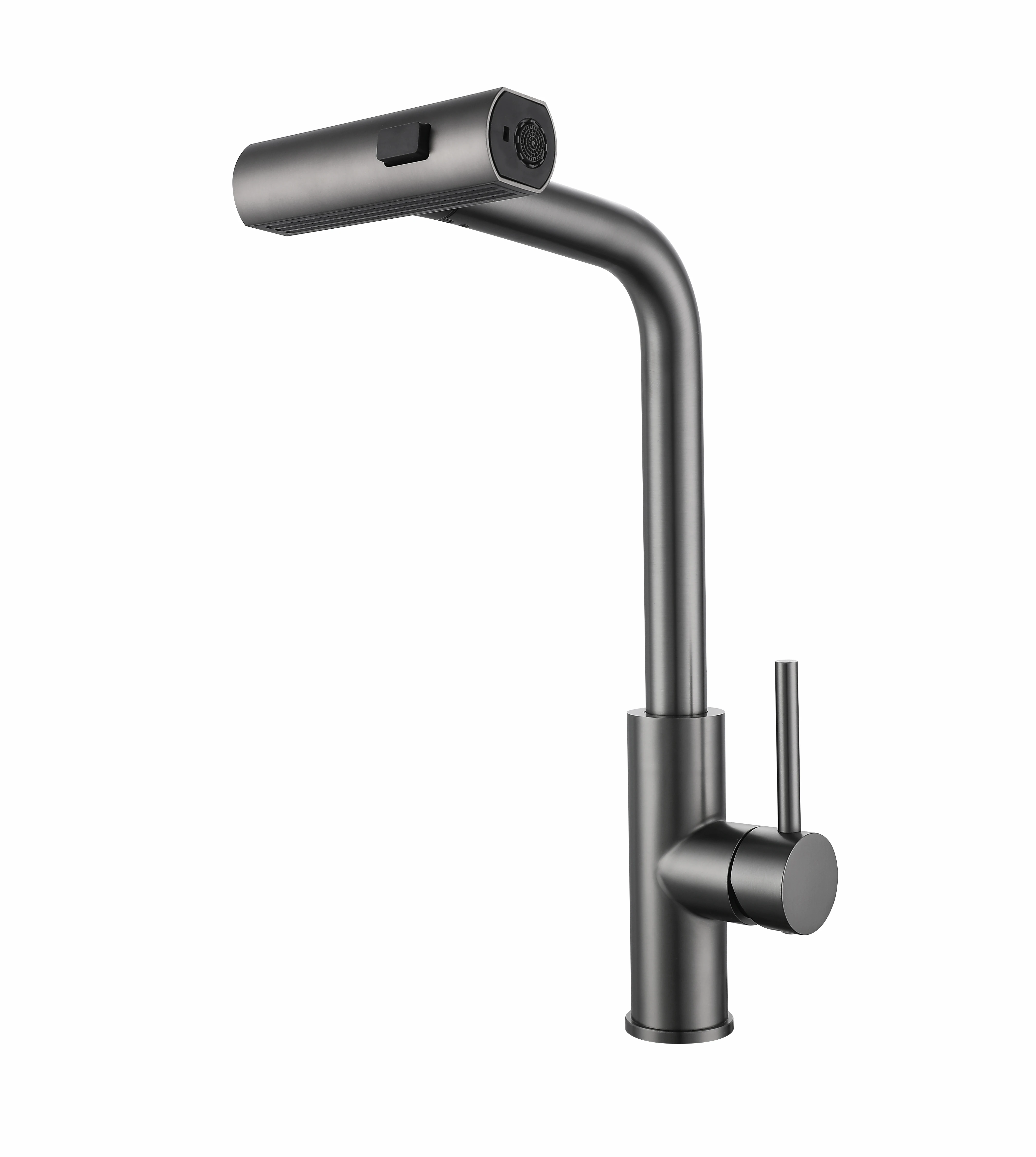 cascade 304 SS pull out  kitchen faucet three functional spray waterfall outlets  flying rain  inox sink mixer
