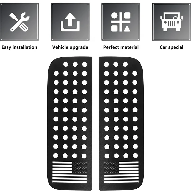 Easy Installation Car Rear Door Window Glass Strip Panel Exterior Decoration Accessories for 2018-2022 Jeep Wrangler JL 4-Door