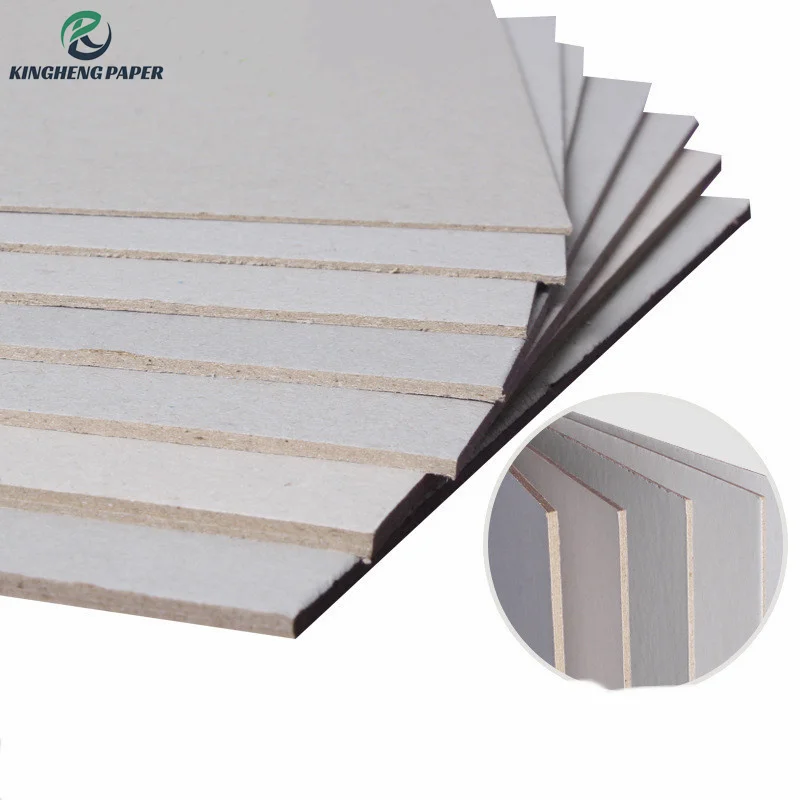 Laminated duplex paper board with grey paperboard cardboard for boxes