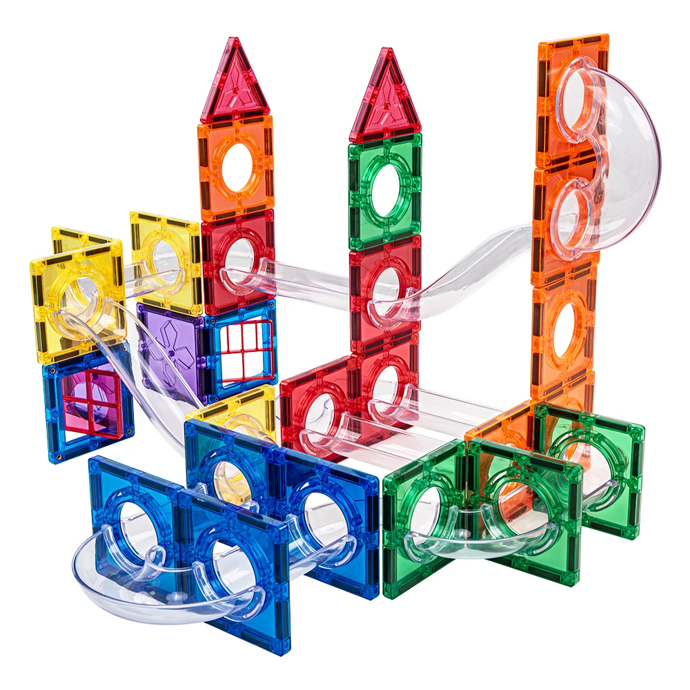 Educational Ball Toys Construction Magnetic Building Blocks Race Track Magnetic Marble Run