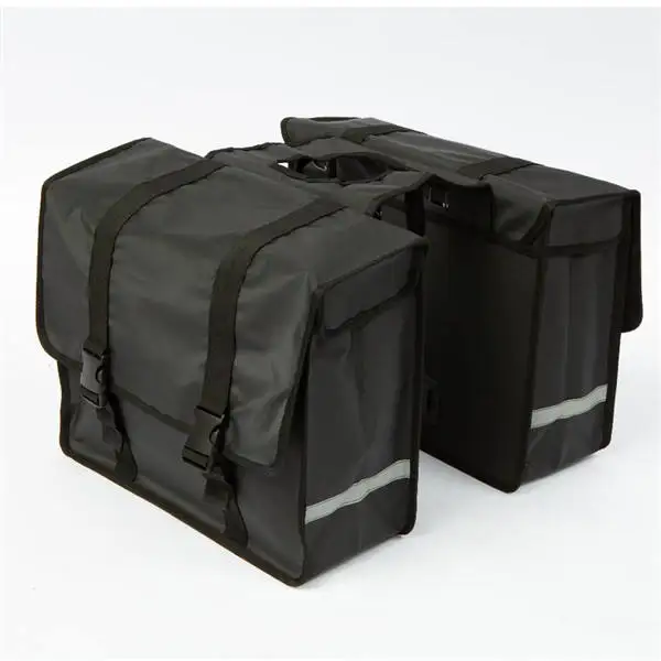 Waterproof Reflective Stripe Bicycle Rear Seat Panniers Pack Bike Bicycle Double Bag