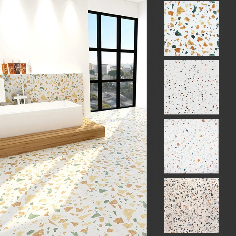 Special price color terrazzo tile 600X600 toilet non-slip floor tile living room floor tile project antique brick