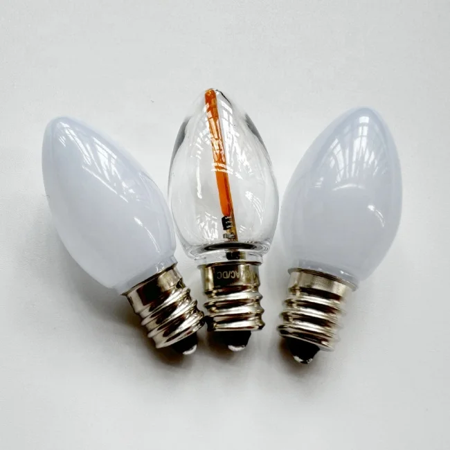 Night Light Bulbs E12 120V 0.5W E12 Candelabra Base Salt Lamp Bulbs LED Filaement Bulb for Christmas String Light