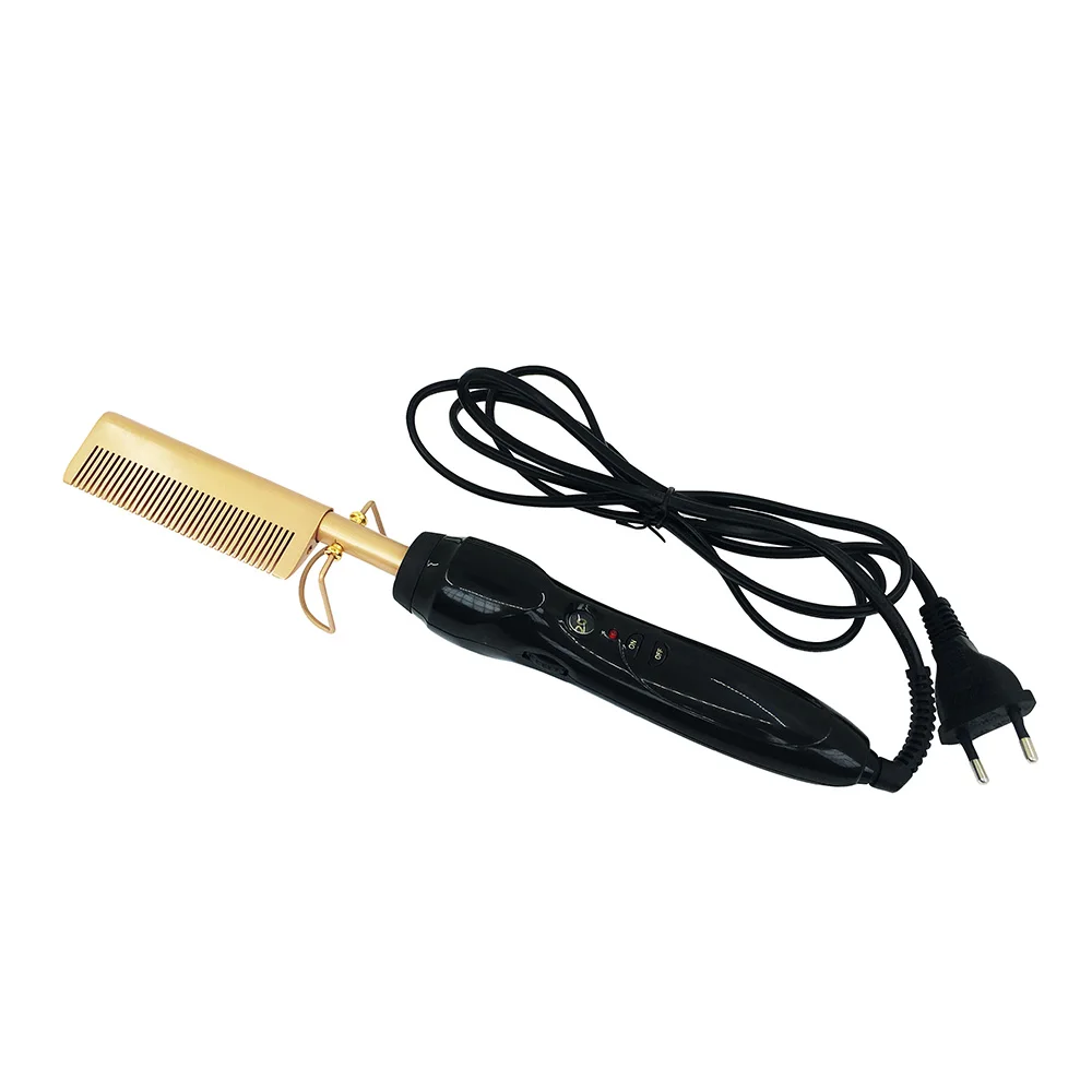 450F High Heat Ceramic Press Comb Professional Electric Hair Straightener brush With Auto Shut-off Time