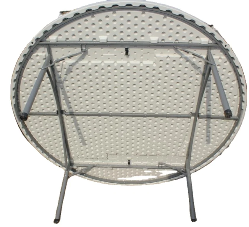 Hot Sale Indoor Outdoor Events Wedding Popular White Plastic Round Folding Table HDPE Plastic Folding Picnic Dining Table