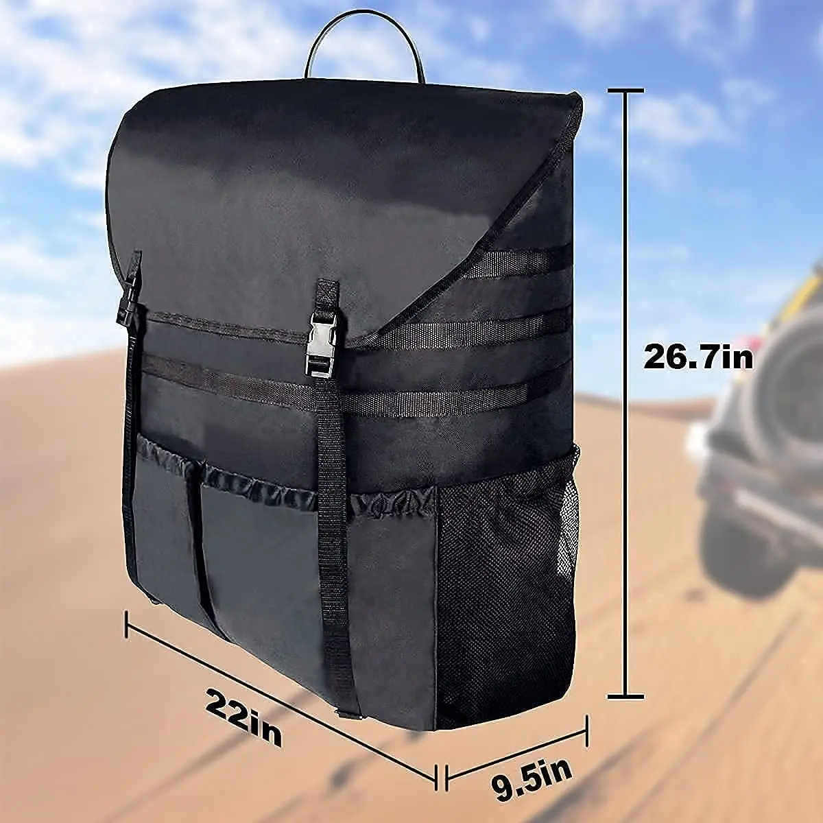 BSCI custom Fits 31 inch Offroad Camping Recovery Gear Spare Tire Trash Bag