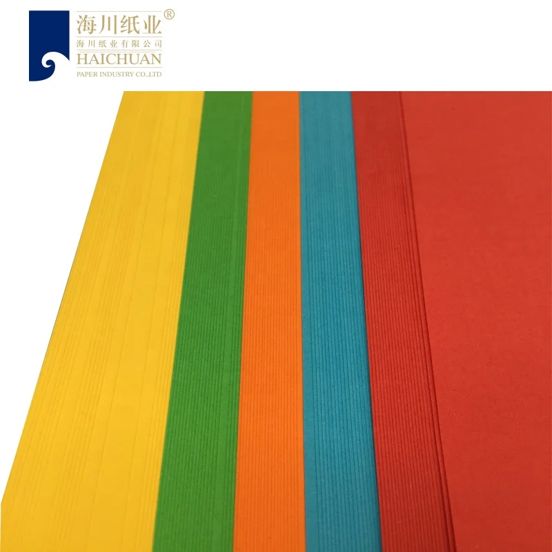 787*1092mm/700*1000mm/889*1194mm Double Sides Coloured  Pure Wood Pulp Yellow Paper Sheet