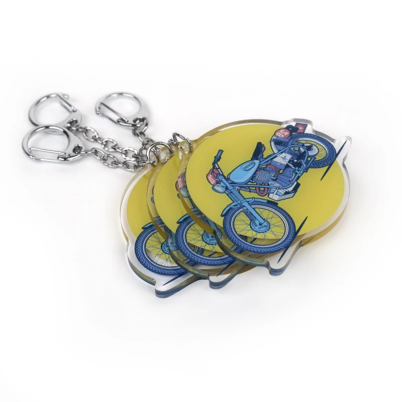 Customized Available Top Quality Lip Gloss Key Chain  Lighter Offset Printing Acrylic Keychain