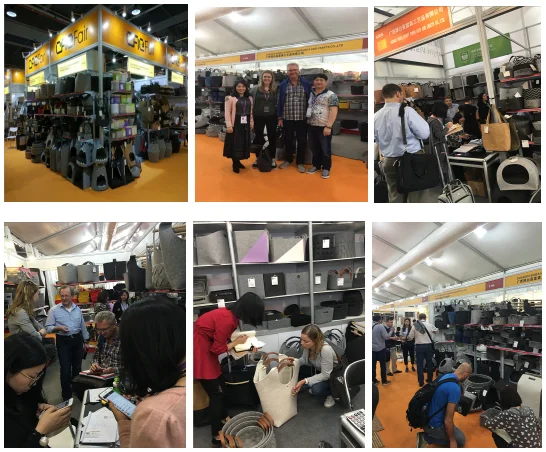 Wholesale felt Christmas basket gifts organizer box custom color logo basket felt balls toy basket