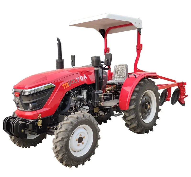 70hp 4wd canopy model disc plough tractors best quality for sale