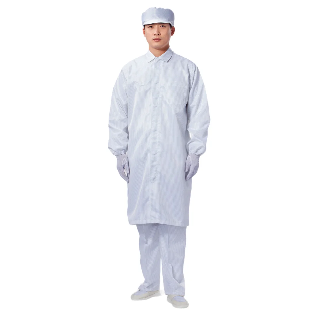 CANMAX OEM antistatic Work Uniform Gown Overalls Protective Clothing Anti-static Garments Cleanroom Suit ESD Clothes