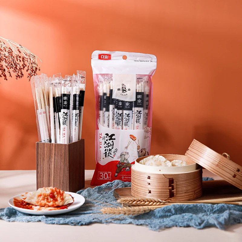 Whosale disposable bamboo chopstickb bulk wooden disposable chopsitcks