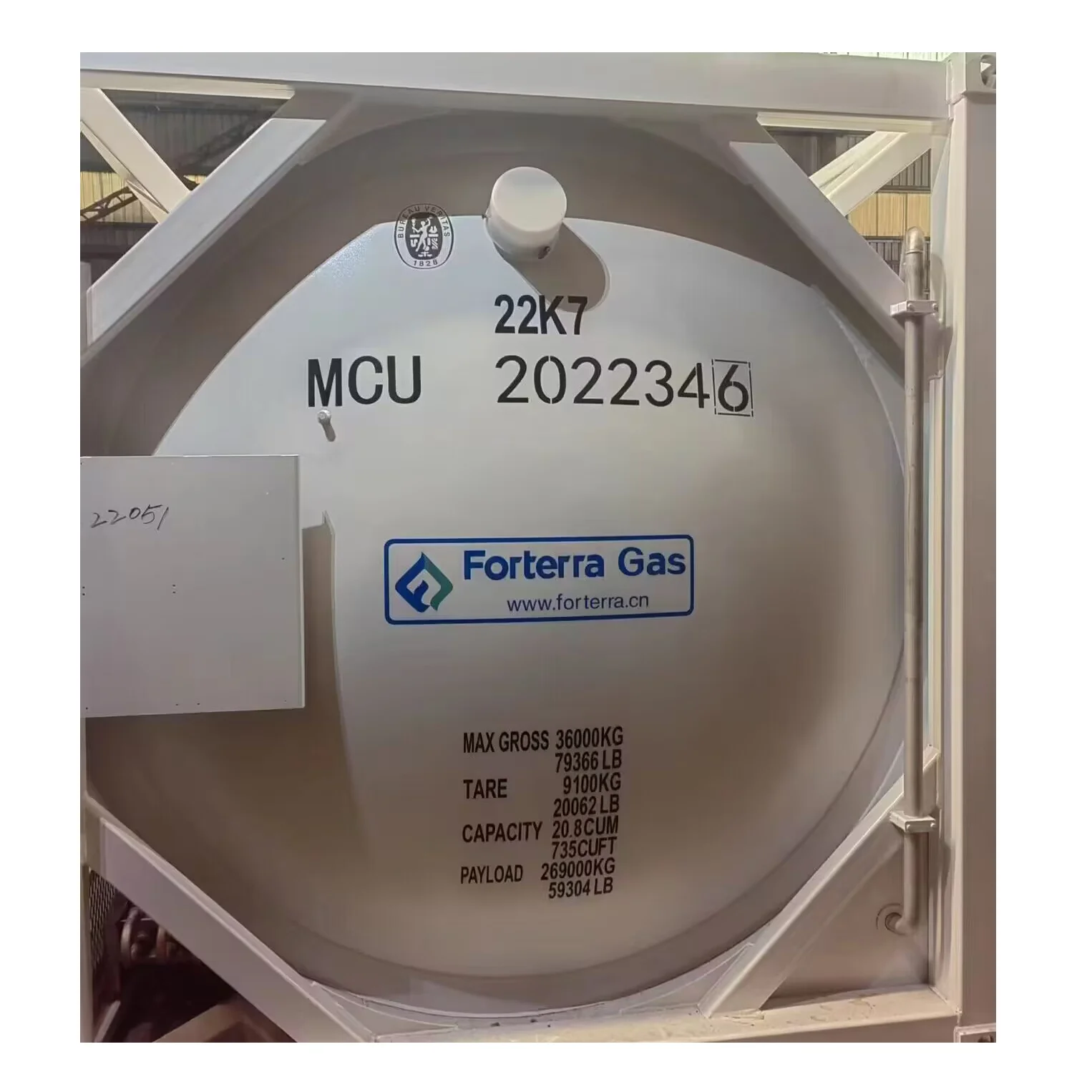 Cryogenic Liquid LOX LAR LCO2 ISO Tank T75 20 Feet 10m3 20m3 Storage Tank with ASME/GB Standard