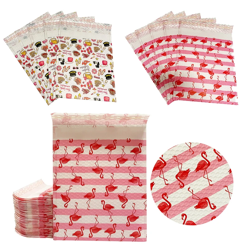 Custom Pink Mailer Bubble Shipping Delivery Bag With Bubble Wraps, Packaging Bags For Clothes Bubble Wrap