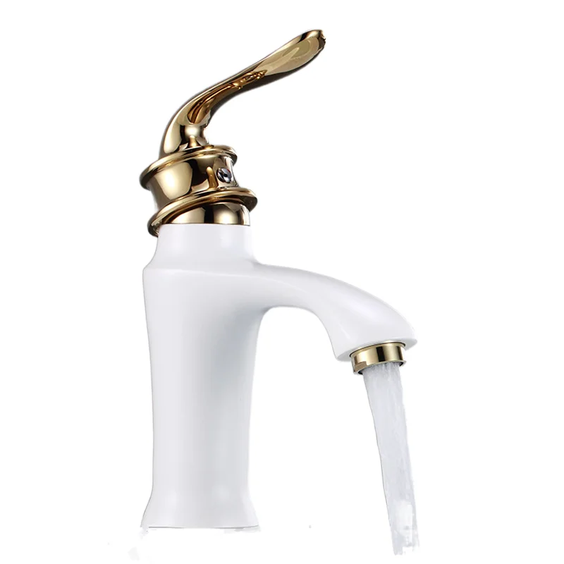 Colors Bathroom Basin Faucet Hollow Shape Bath Cold And Hot Waterfall Faucets Single Handle Water Mixer Tap