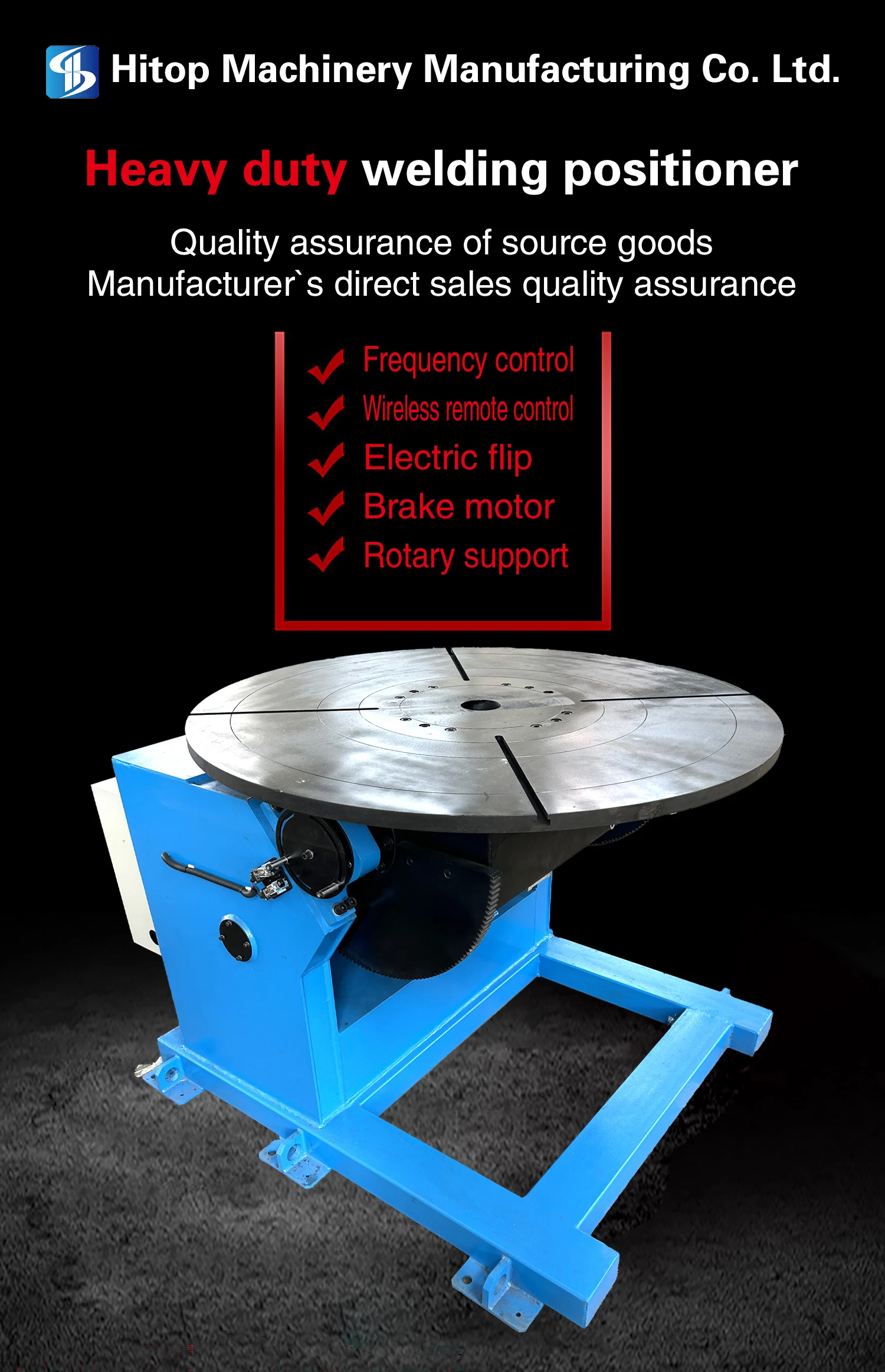Automatic Heavy Duty Welding Positioner 5ton-200ton Welding Rotary Table Price