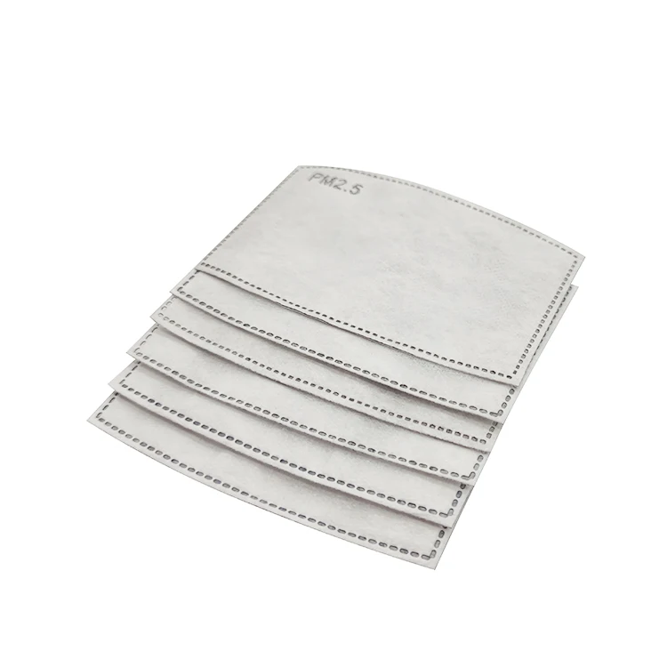 
New product mouth-muffle accessories soft changeable 5-layer pm25 activated carbon filter for face mouth cover 