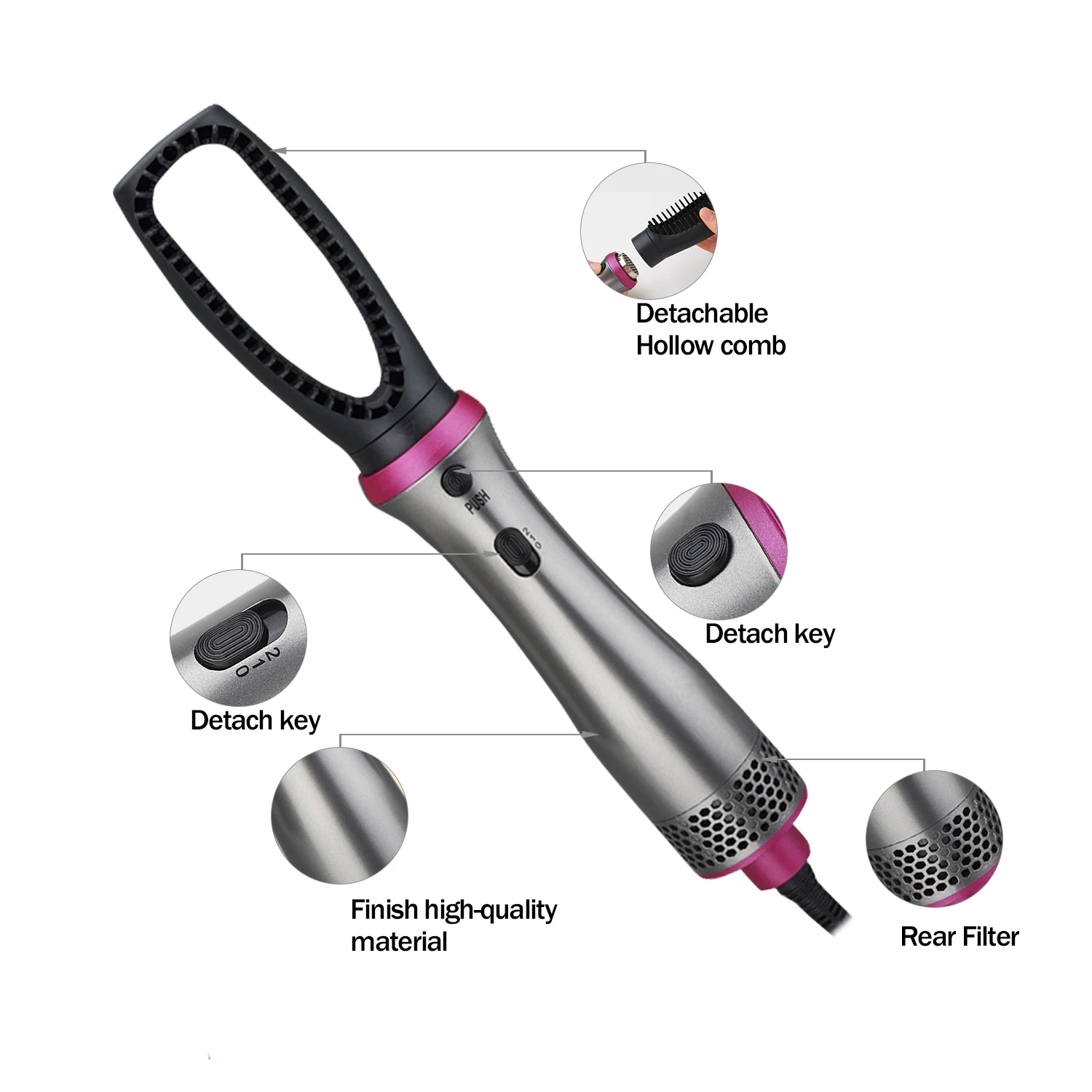  2021 Amazon Popular Hot Air Brush Hair Dryer Volumizer 5 in 1 volumizing hair dryer