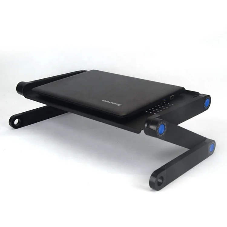 Hot sell modern office height adjustable Child study folding laptop desktop table two legs for sofa bed