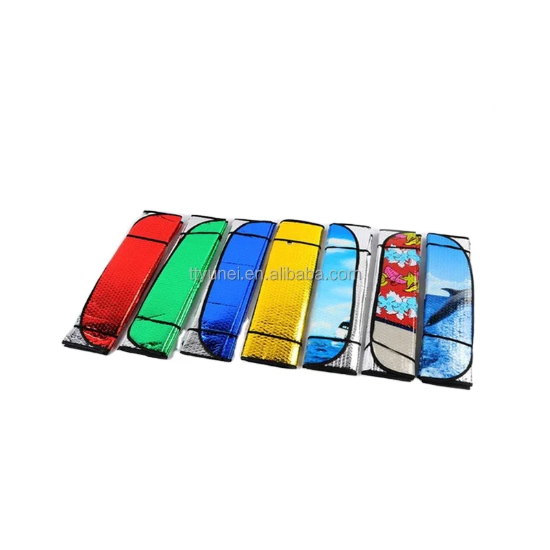Factory  Cheap CMYK  Printing Aluminium Foil Car Sunshade Advertising Car Sun Shade For Front Window