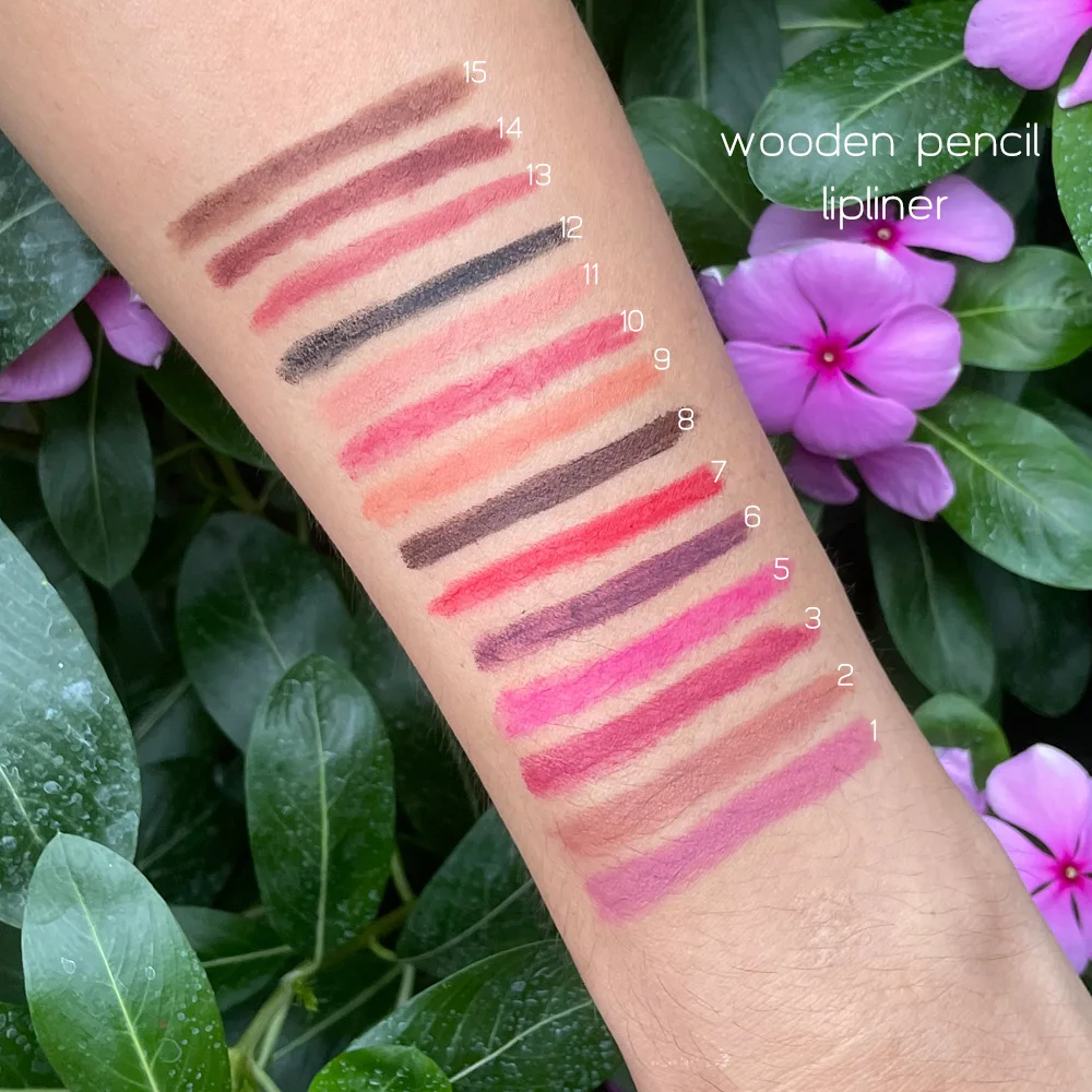 Mini Makeup Cosmetics Private Label Matte Waterproof Wood Lip Pencil Lip Liner