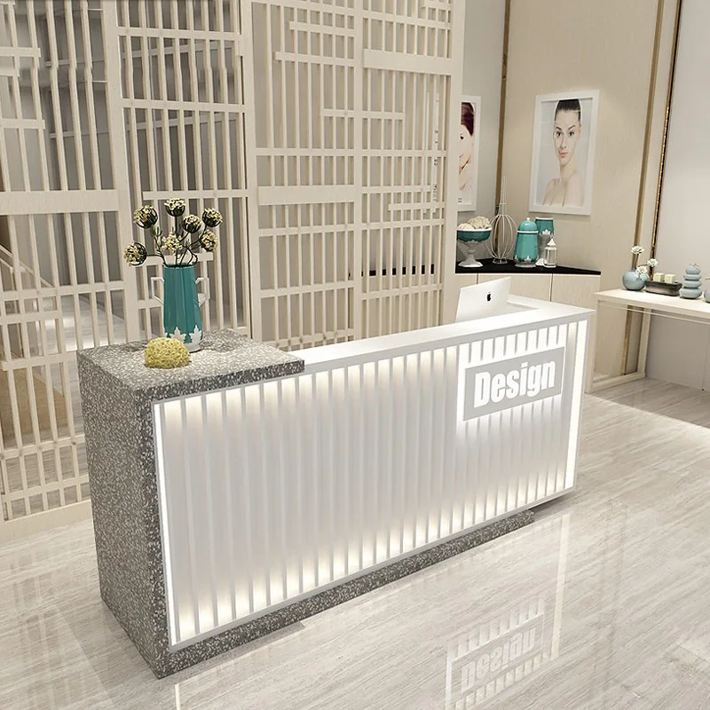 Zero Moq One Piece Customized Luxury Reception Table Google Reception Table Front Desk