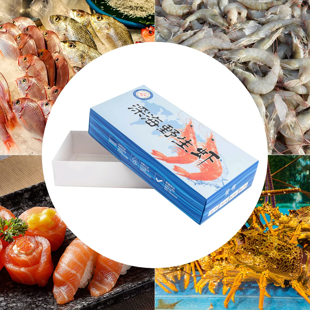 Corrugated Seafood Shipping Container Shrimp Logistic Storage Box Frozen Crab Packing Boxes