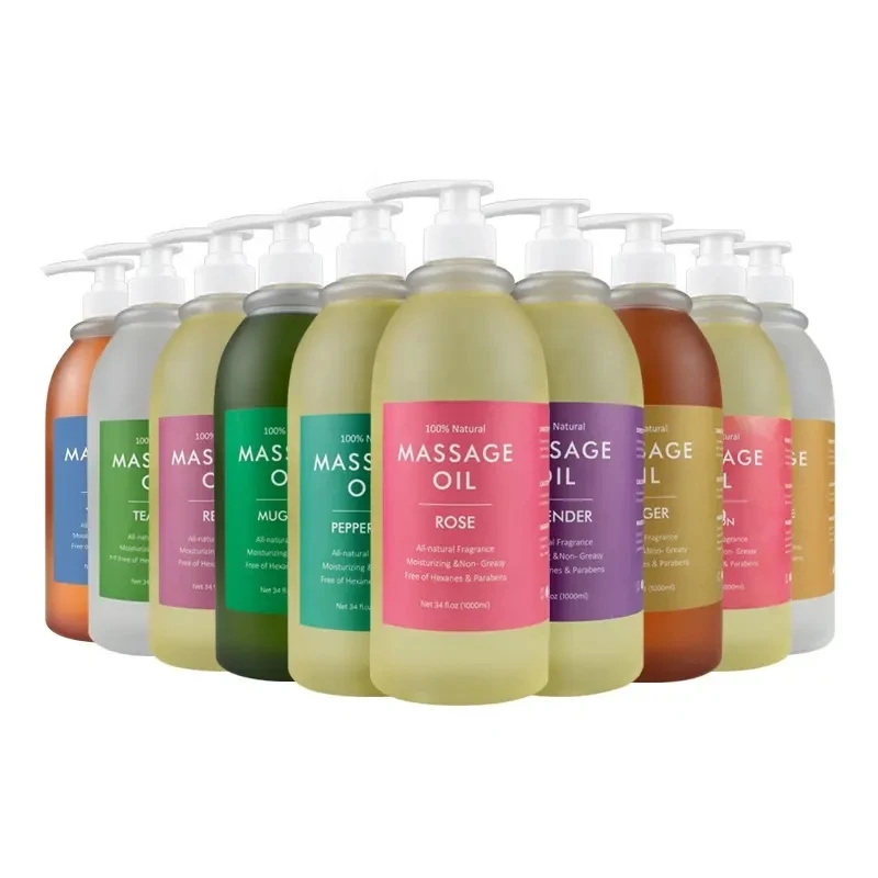 Beauty salon 1L body massage oil essential  facial skincare rose massage oil lavender chamomile tea tree 100% natural oil