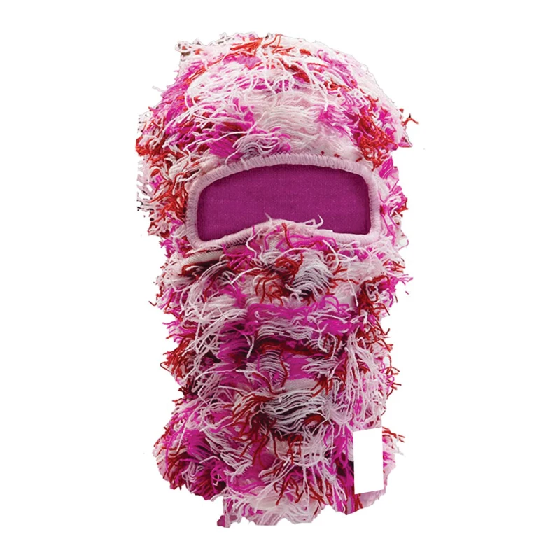 Storm Distress Ski Mask One Hole Knitted Balaclava with Custom Logo