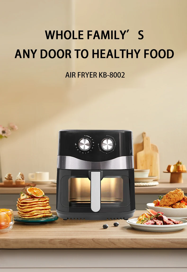 oil-free double small wholesale smart kitchen appliances 8l electr electric deep air fryers manufacturer digital air fryer oven
