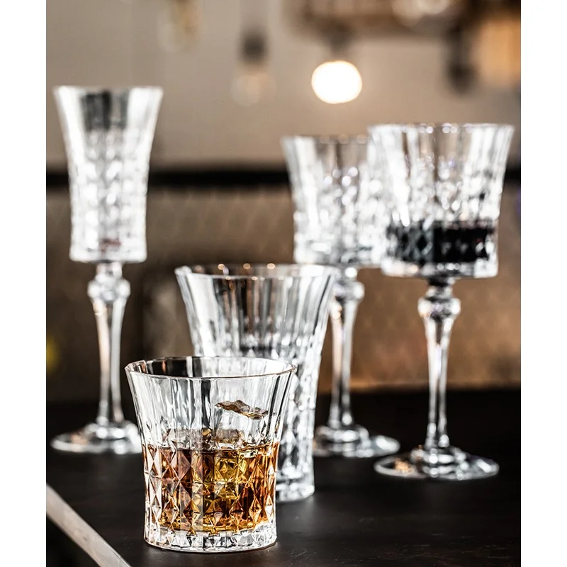 Logo Printed Delicate Round Glass Cup, Heavy Base Old Fashioned Whisky Glassware Ice Wine Glass Cup